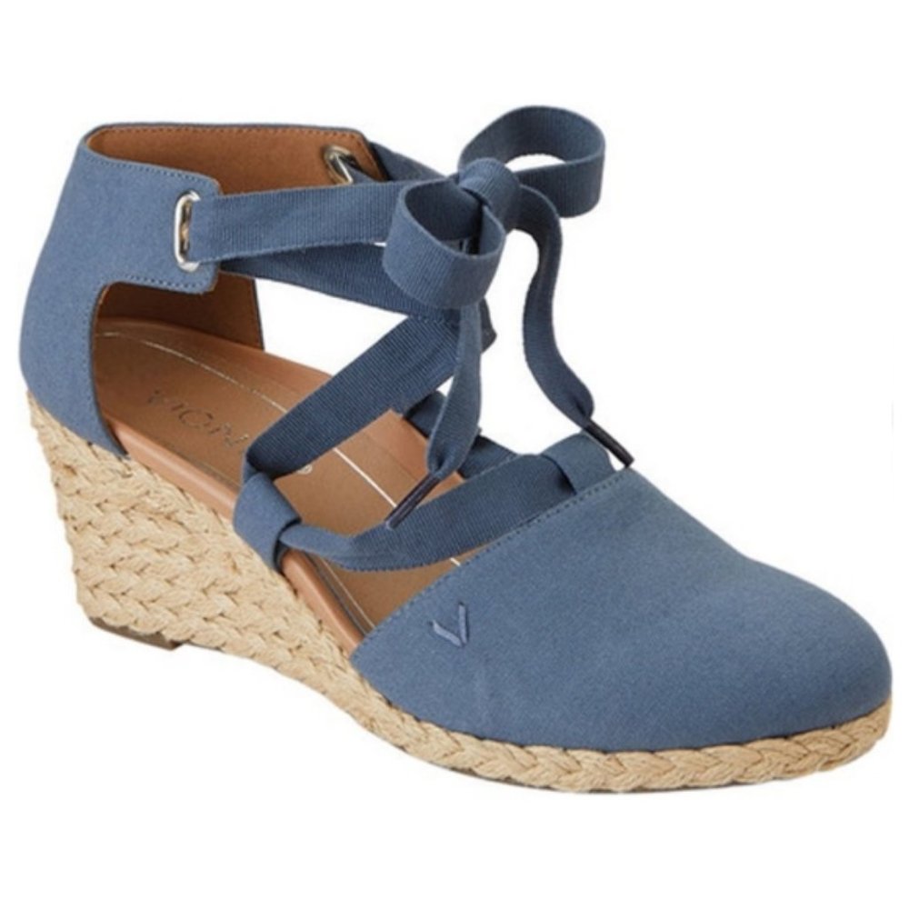 Vionic Womens Kaitlyn Espadrille Supportive Wedge
